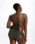Bikini bottoms in sustainable fabric, matching post-mastectomy bikini by ENO
